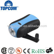 New style 1 led 3 modes hand crank torch light for out door